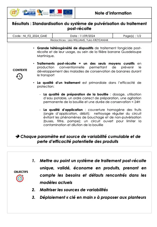 [Résultats] Standardisation du système de pulvérisation du traitement post récolte (NI_IT2_2024_GME_-Standardisation-module-post-recolte)